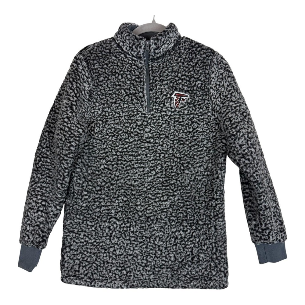 Atlanta Falcons Sweatshirt Mens Medium Gray NFL Football North & Acrux Sherpa